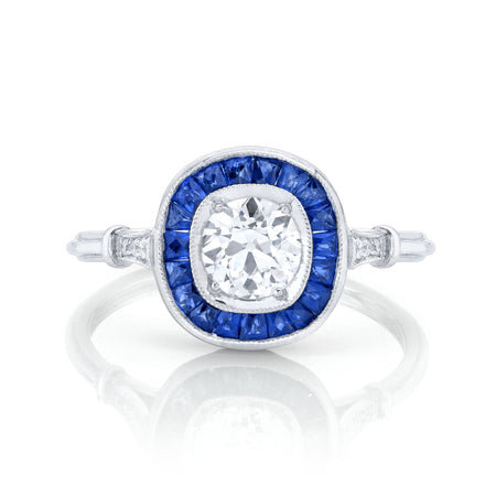 Neil Lane Couture Diamond, Sapphire, Platinum Ring