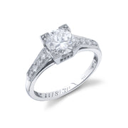 Art Deco Old European-Cut Diamond, Platinum Ring