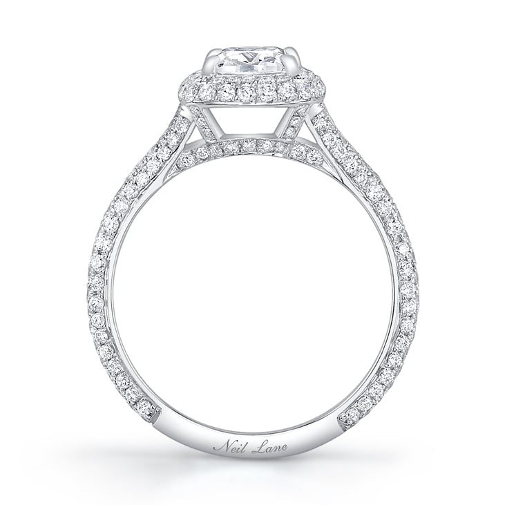 Neil Lane Couture Split Shank And Double Halo Cushion Diamond, Engagem