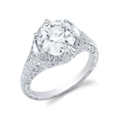 Neil Lane Couture Design "Circular Brilliant" Diamond, Platinum Ring
