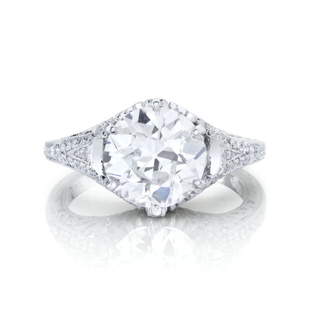 Neil Lane Couture Design "Circular Brilliant" Diamond, Platinum Ring