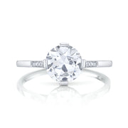 Vintage "Round Brilliant" Diamond, Platinum Ring