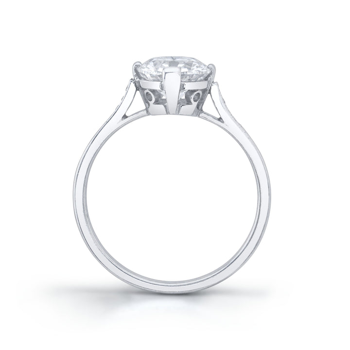 Vintage "Round Brilliant" Diamond, Platinum Ring
