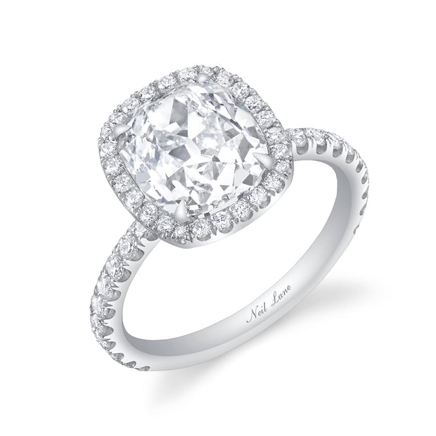 Neil lane cushion cut halo sale