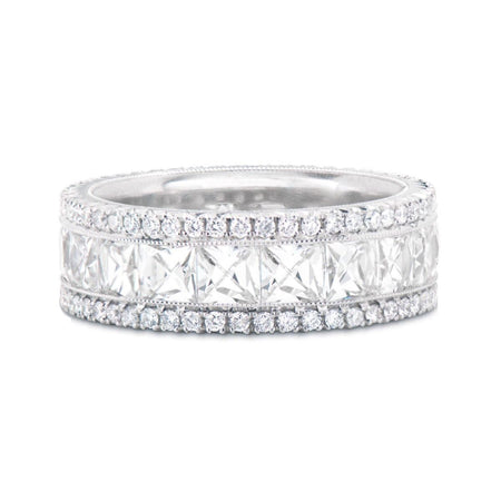 Neil Lane Couture French-Cut Diamond, Platinum Eternity Band