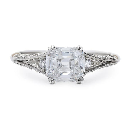 Neil Lane Couture Cushion Diamond, Platinum Engagement Ring