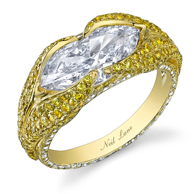 Neil lane yellow diamond engagement rings Clearance